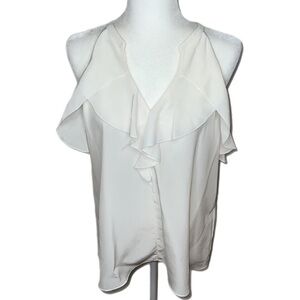 NWOT Lilly Pulitzer 💯 Silk Flounce Ruffle Romantic Sleeveless Blouse M